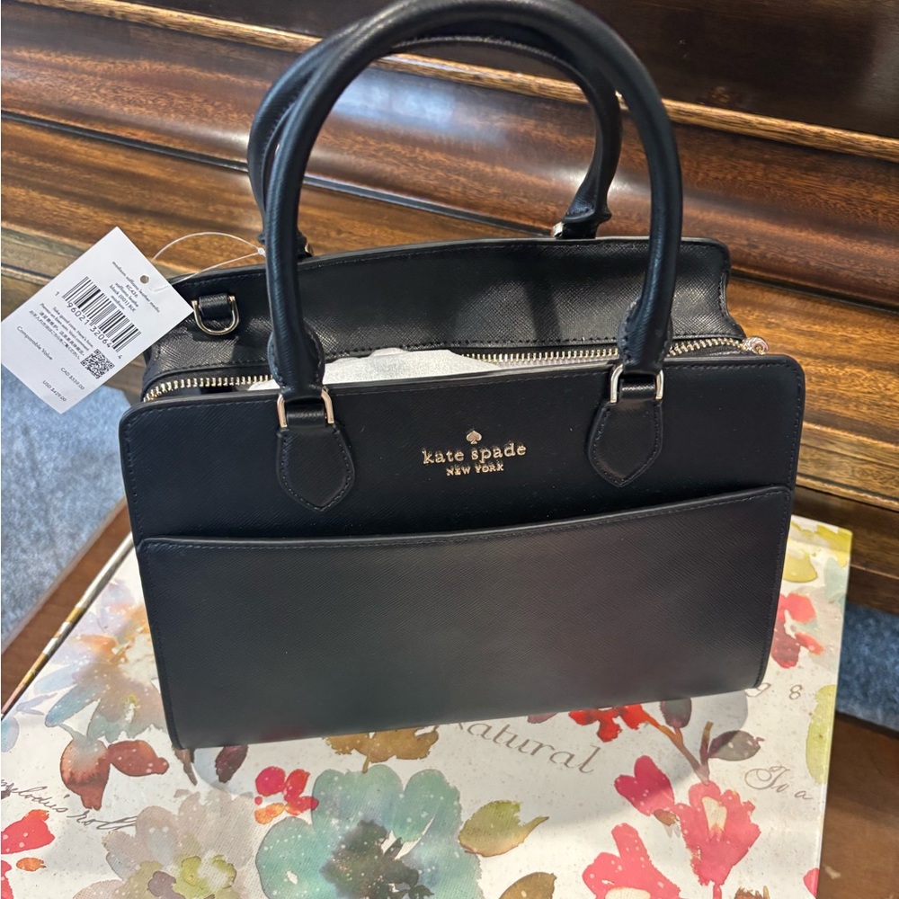 Kate Spade Black Leather Tote Bag